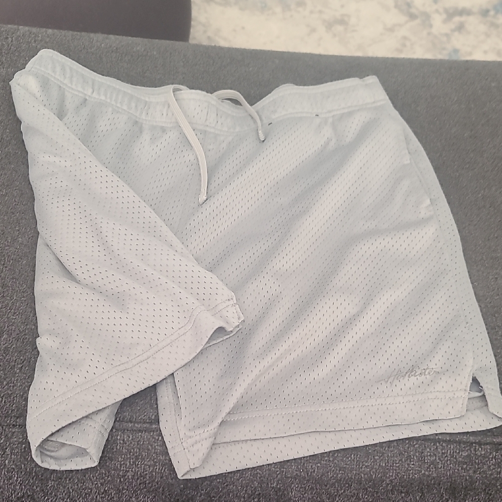 Hollister Gray Athletic Shorts with Breathable Mesh
